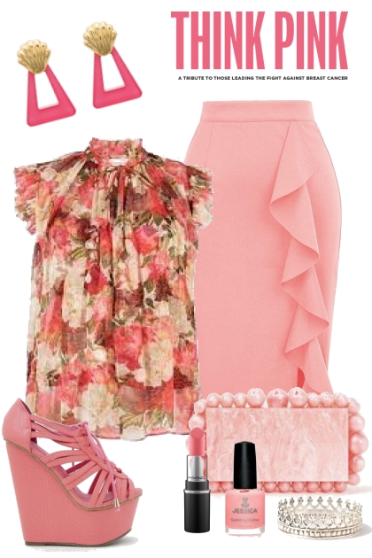 Think Floral Pink- combinação de moda