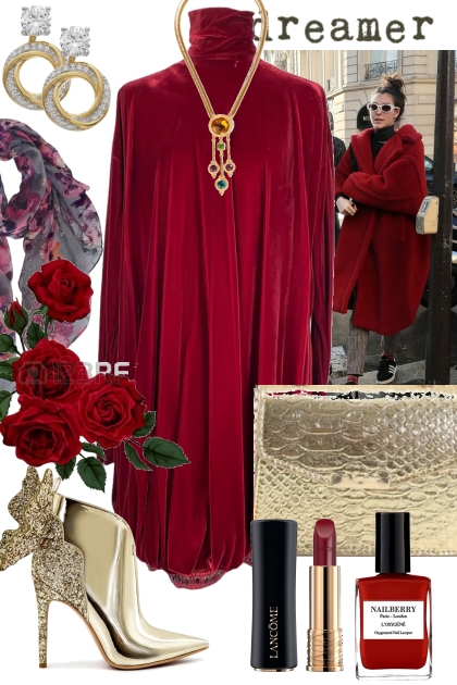 Red Rose and Golden Rod- Fashion set