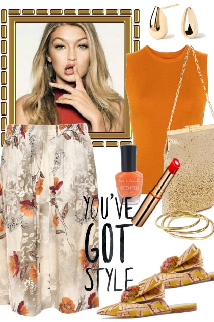 Orange and Beige- Combinaciónde moda