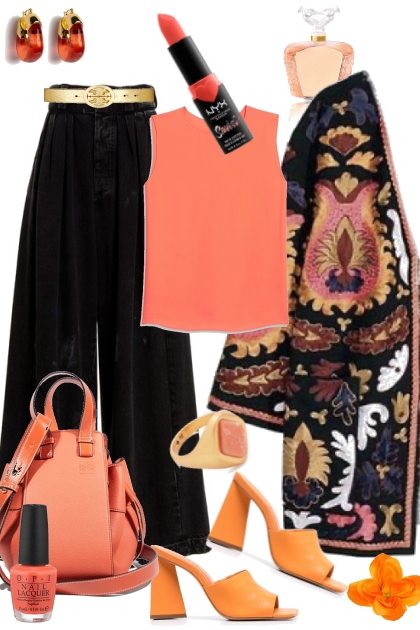 My Color of the Day is Orange- Fashion set