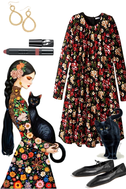 Love of a Black Cat- combinação de moda