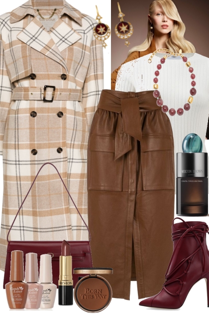 Brown Fall Leaves- Fashion set