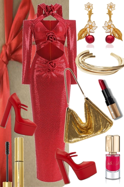 Red Holiday- Combinazione di moda