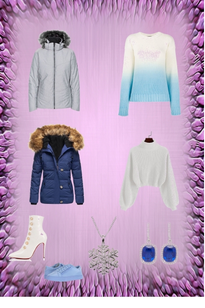 Blue-white winter- Combinaciónde moda