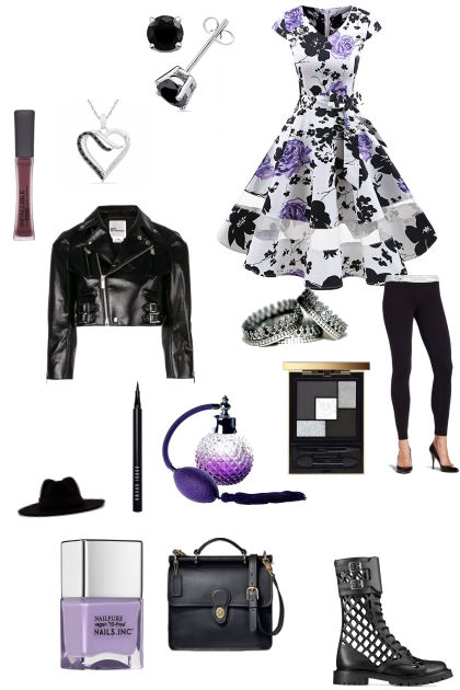 Black/Purple aesthetic - Combinazione di moda
