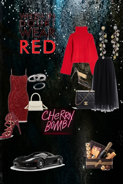 red is bae- Combinazione di moda