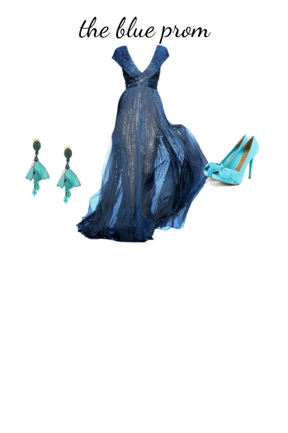 the blue prom- Combinazione di moda