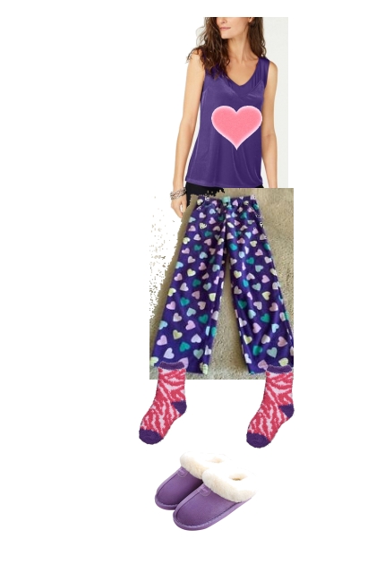 Pink and Purple Pajama Creation- Combinazione di moda