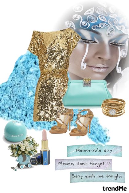 Golden blue- Combinazione di moda