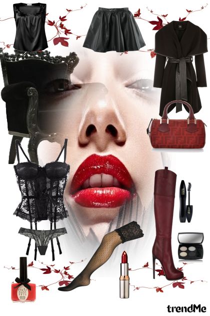 Crno-crveno- Fashion set