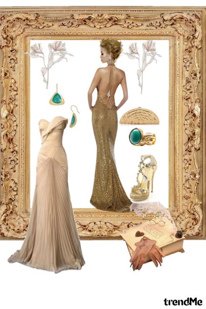 Golden lady- Combinazione di moda