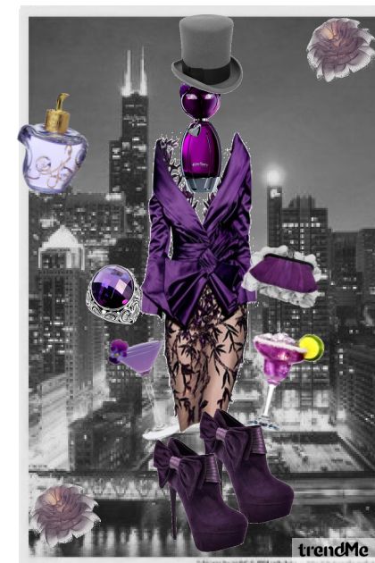 Purple street- Combinazione di moda