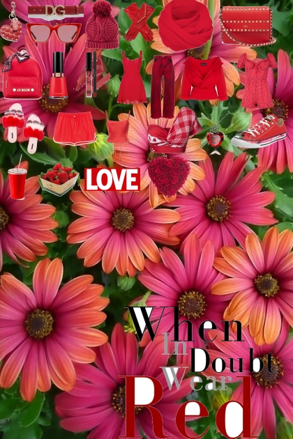 Red ReD Red- Fashion set