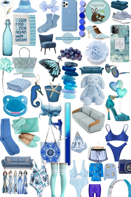 Blue blue to gue- Modna kombinacija