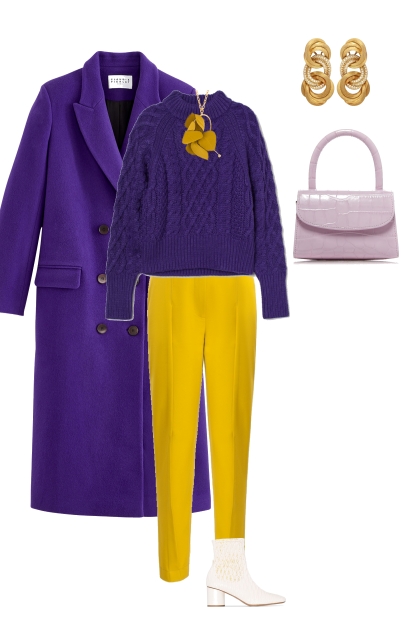 Violet yellow- combinação de moda
