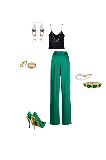 green outf.- Combinaciónde moda