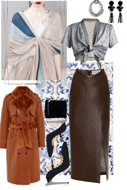Silk, Leather, and (Faux) Fur- combinação de moda