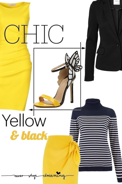 Spring 2021 - yellow and black- Модное сочетание