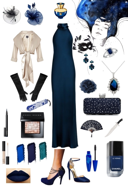 Royal Blue Goddess- Fashion set
