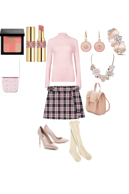 light pink- Combinazione di moda