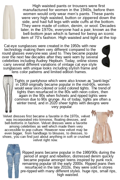 Fashion History Story Board.- Modekombination