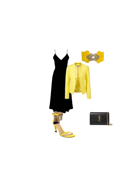 yellow-black- combinação de moda