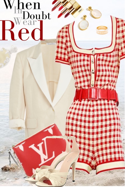 красное- Combinaciónde moda