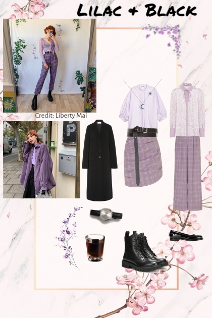 Lilac and Black- Modekombination