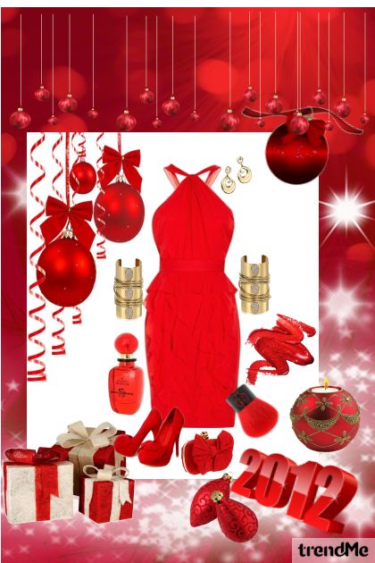 Red New Years Eve- Fashion set