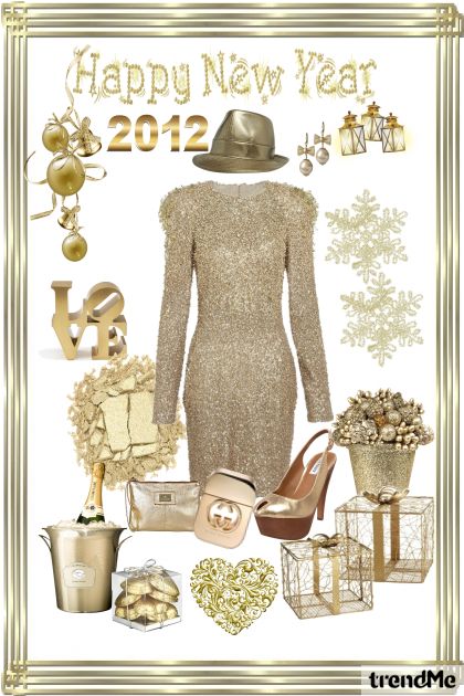 Gold New Years Eve- combinação de moda