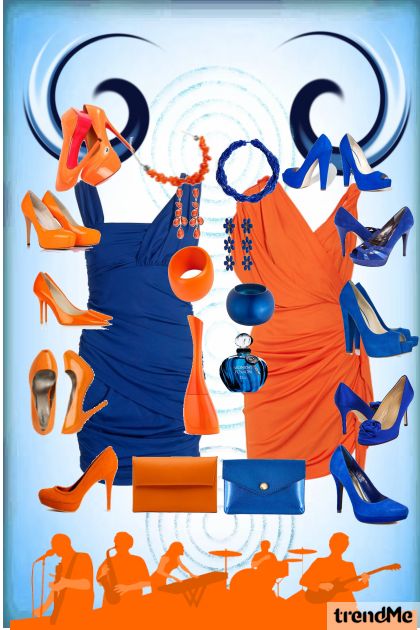 Opposite Blue&Orange- combinação de moda