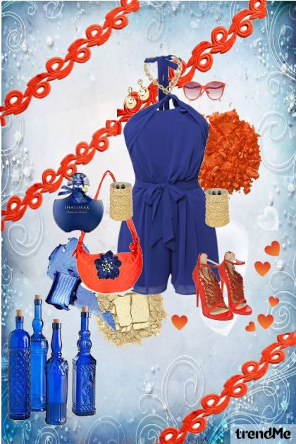 Opposit Blue&Orange I- Fashion set