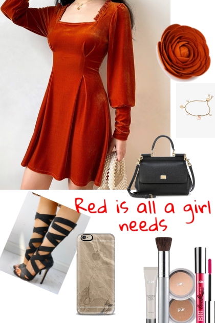 red roses- Combinaciónde moda