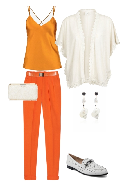 Orange monochromatic- combinação de moda