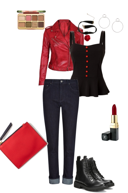 red jacket- Modekombination
