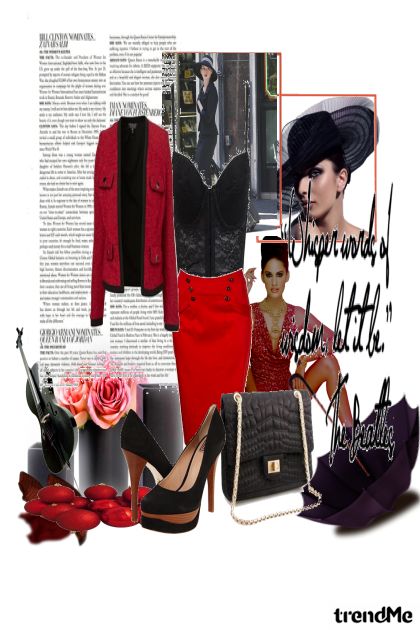 Crveno-Crno- Combinazione di moda
