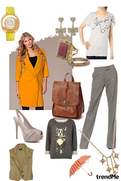 žuti kaput- Combinazione di moda