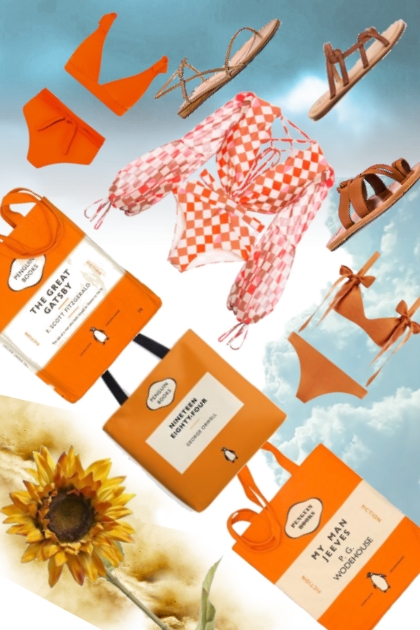 Orange beach day- Combinaciónde moda