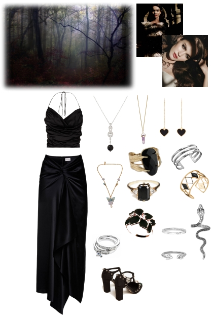 obsidian witch- combinação de moda