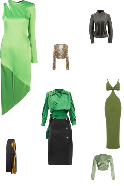Green 70MM HANGISI SATIN PUMPS- Combinaciónde moda