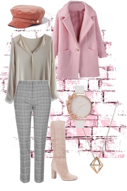 Pink and Grey Suit