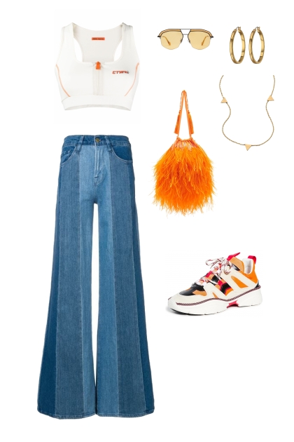 casual street - orange- Modekombination