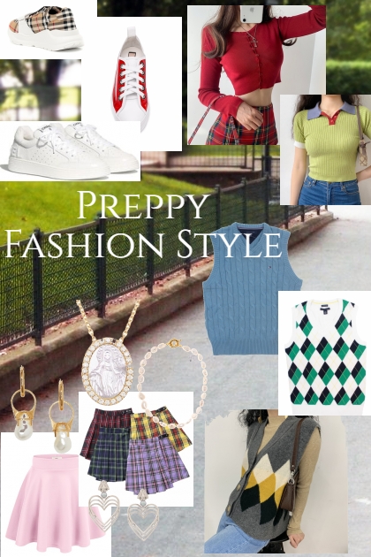 Preppy Fashion Style- combinação de moda