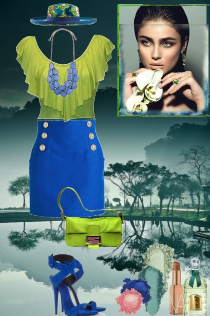 CS- 182 -green&blue- Fashion set