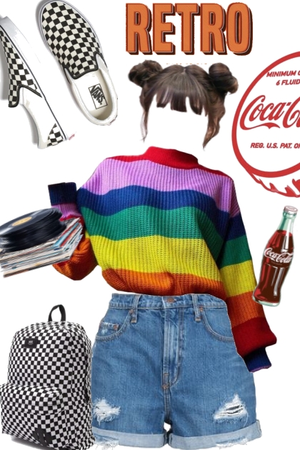 Retro School Outfit- Combinazione di moda