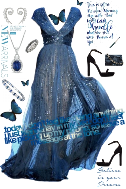Blue dress - Combinaciónde moda