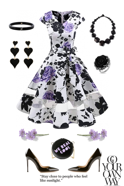 Purple dress - Модное сочетание