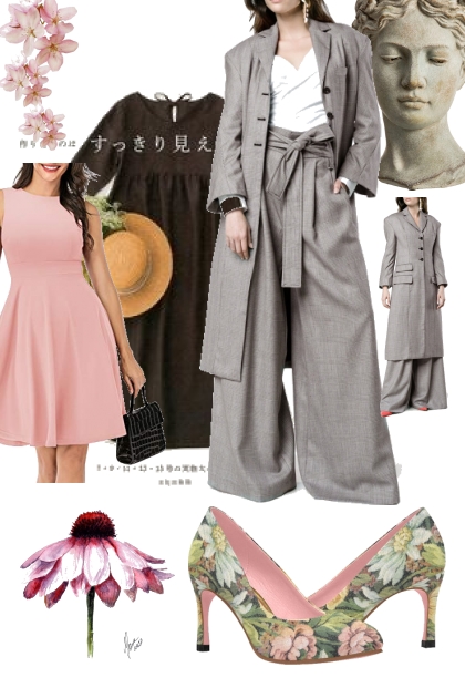 Gray and pink - Fashion set