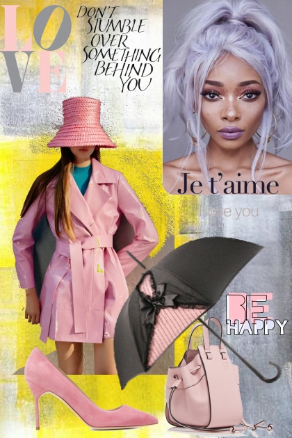 Pink umbrella - Modna kombinacija