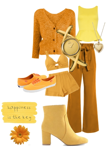 Yellow happiness- Modna kombinacija